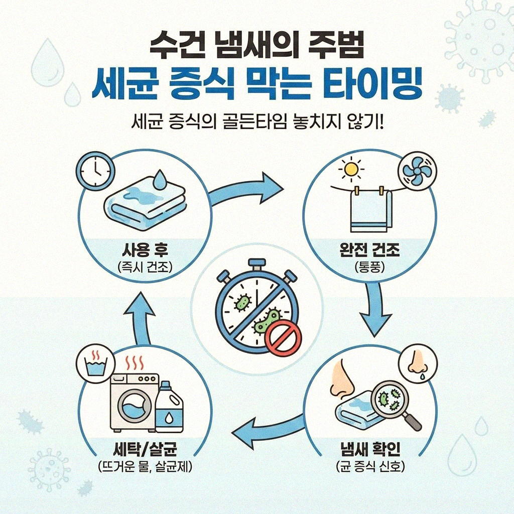 수건 냄새 이제 그만 뽀송하게 빨래하는 완벽한 타이밍