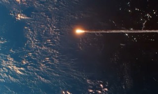 대기권에 진입하는 소행성