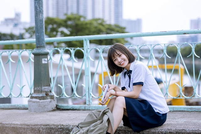 즐거워하는 학생