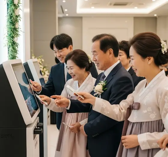 축의금 키오스크 사용방법