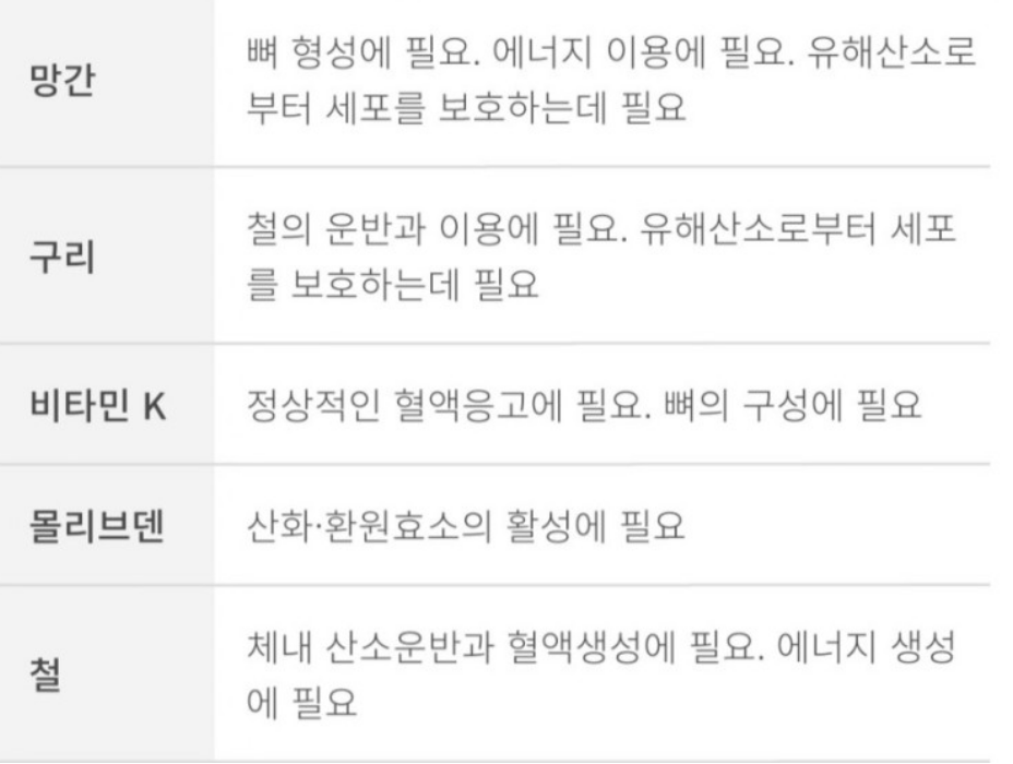 오쏘몰 이뮨 멀티비타민의 성분