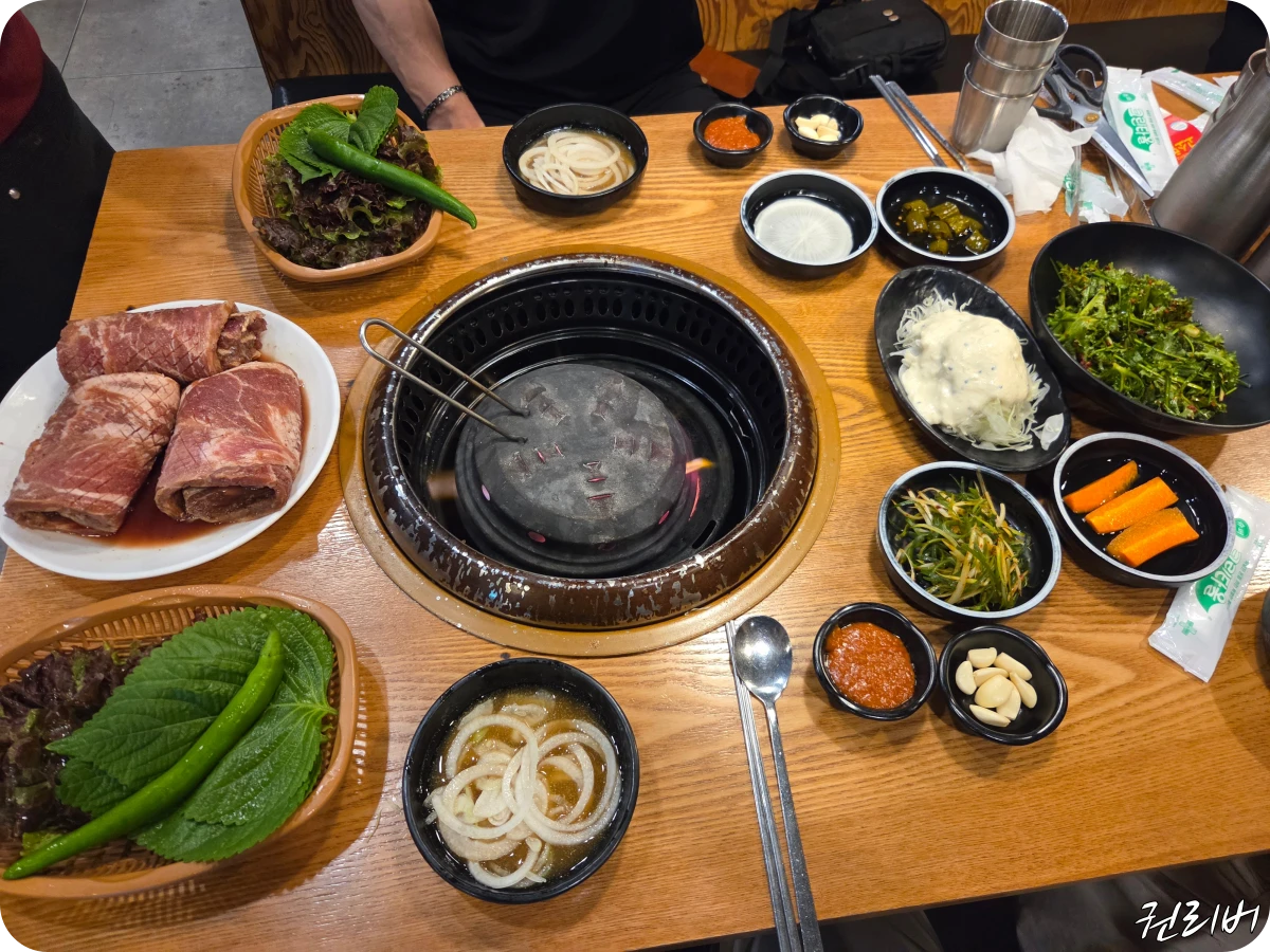 태능배밭갈비-한상-차림