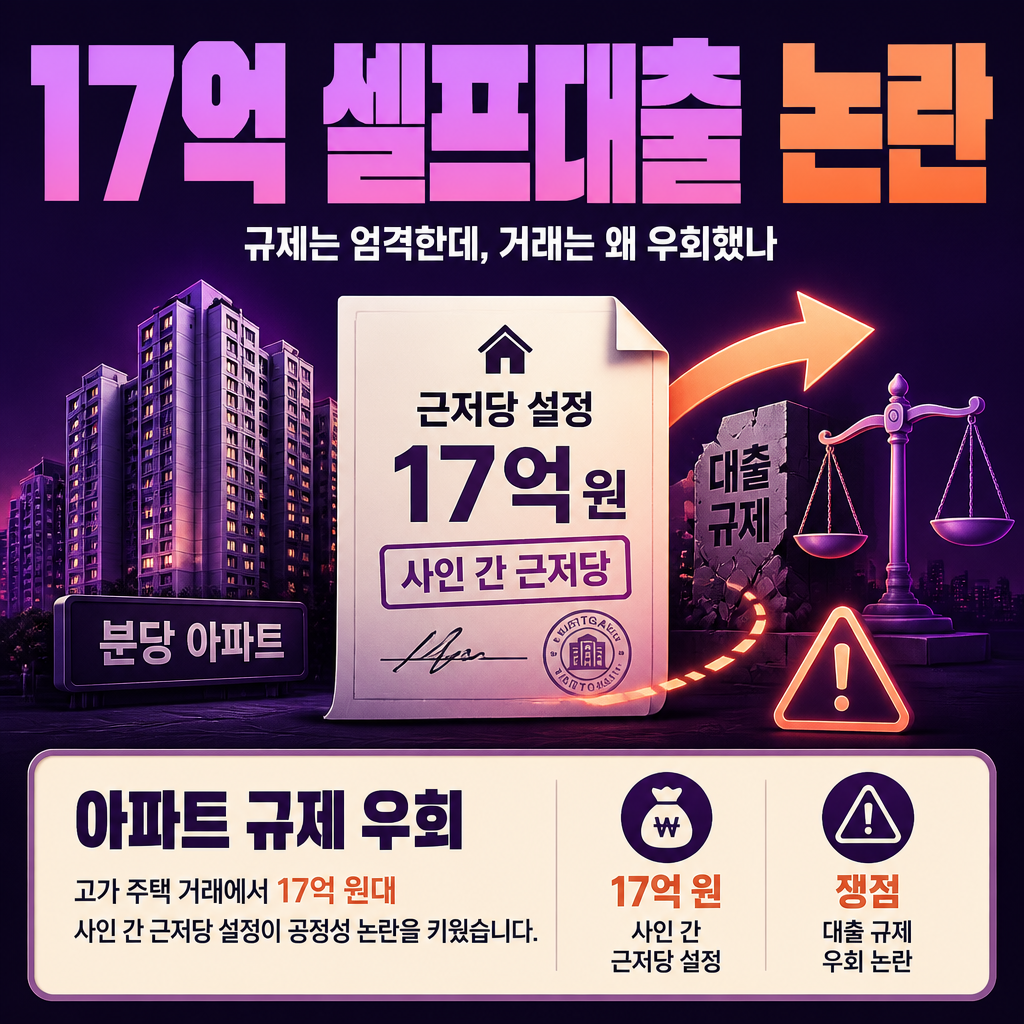 17억 셀프대출 논란