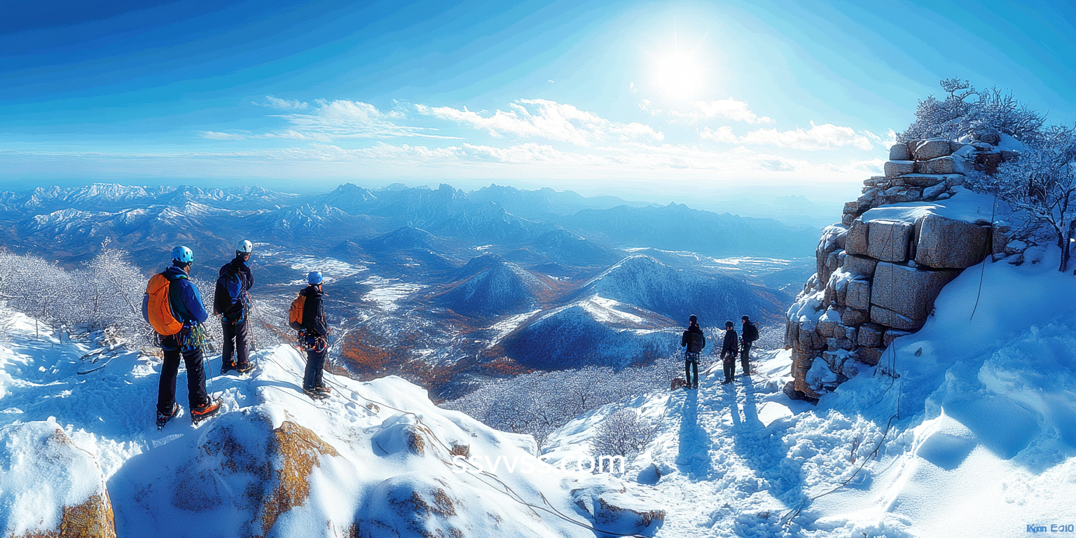 백운산-포천시에 있는 산을 등산하는 모습