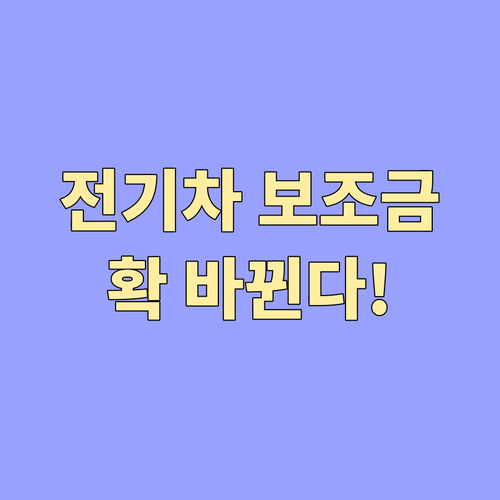 달라지는 전기차 보조금 지급 기준과 ..