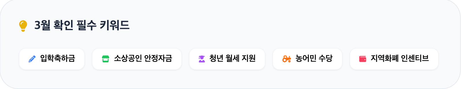 3월 확인 필수 키워드 설명