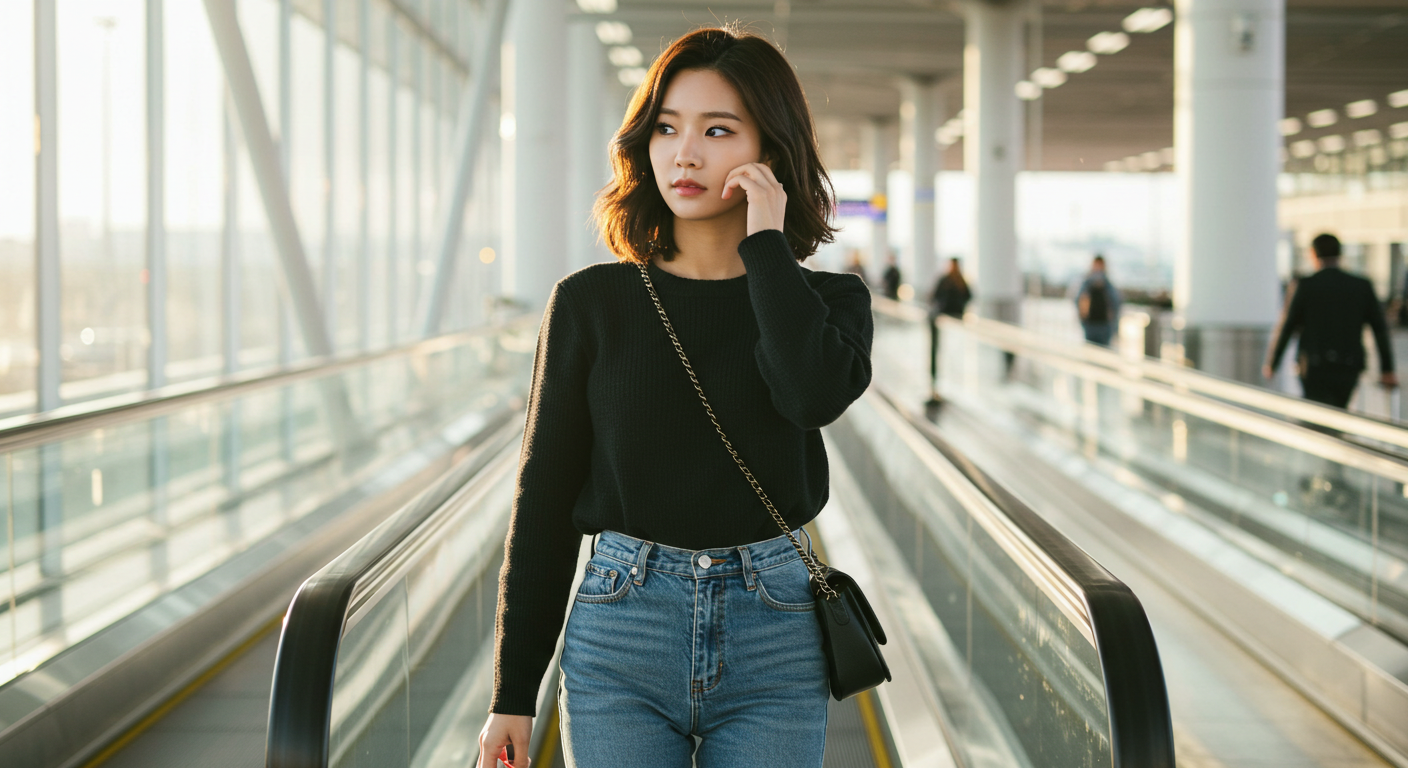 공항 셀프 체크인 키오스크