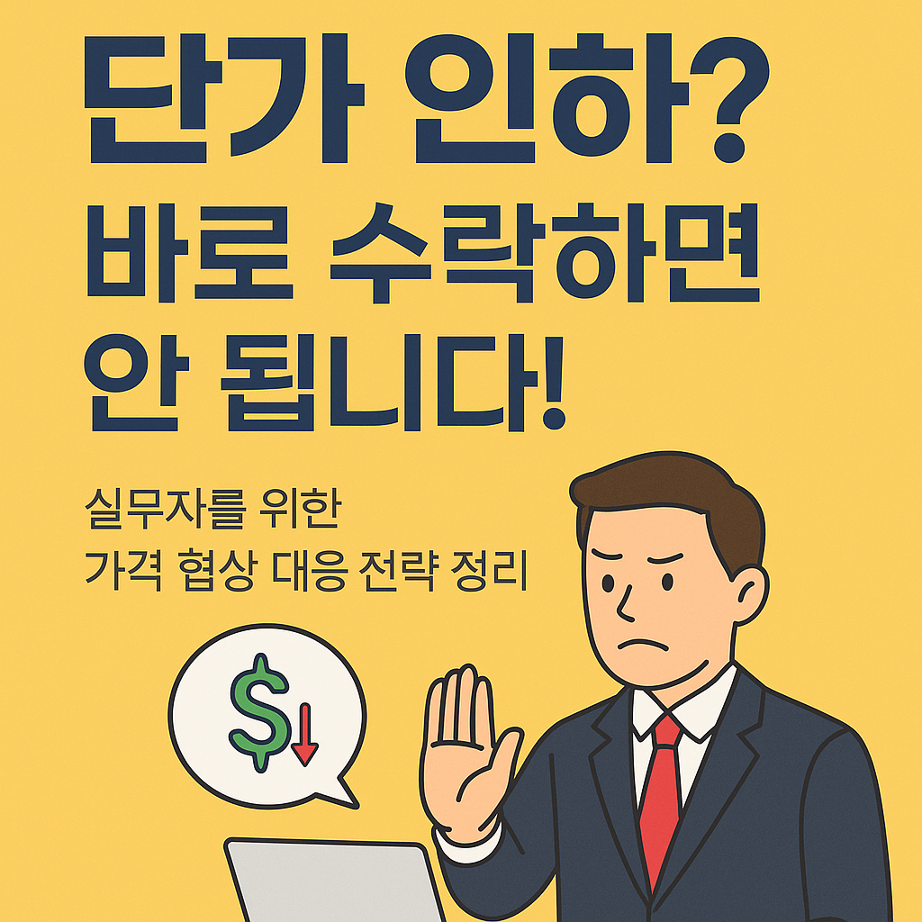 실무자를 위한 가격 협상 대응 전략 정리