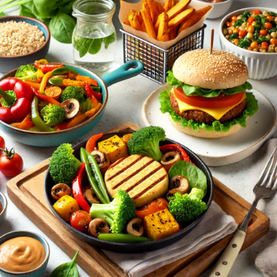 채식주의자를 위한 간편식(채소가 가득한 볶음 요리, 비건 버거 만들기, 단백질 보충용 두부 요리법)