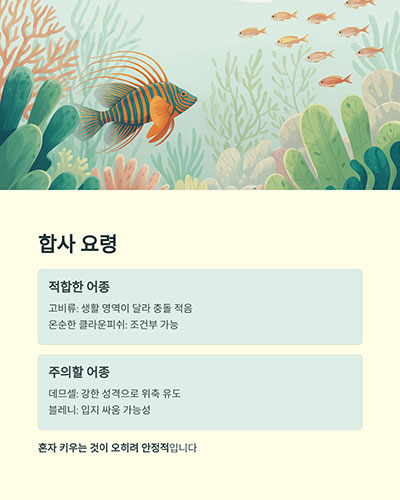 합사 요령: 성격이 조화로운 어종과만