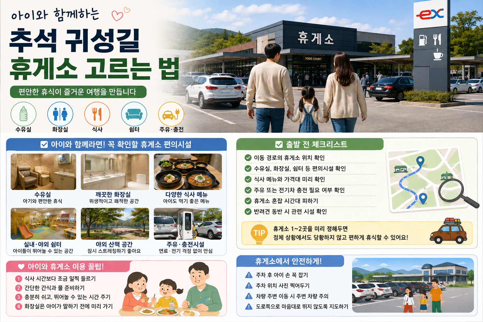 아이와 추석 귀성길 휴게소 체크리스트
