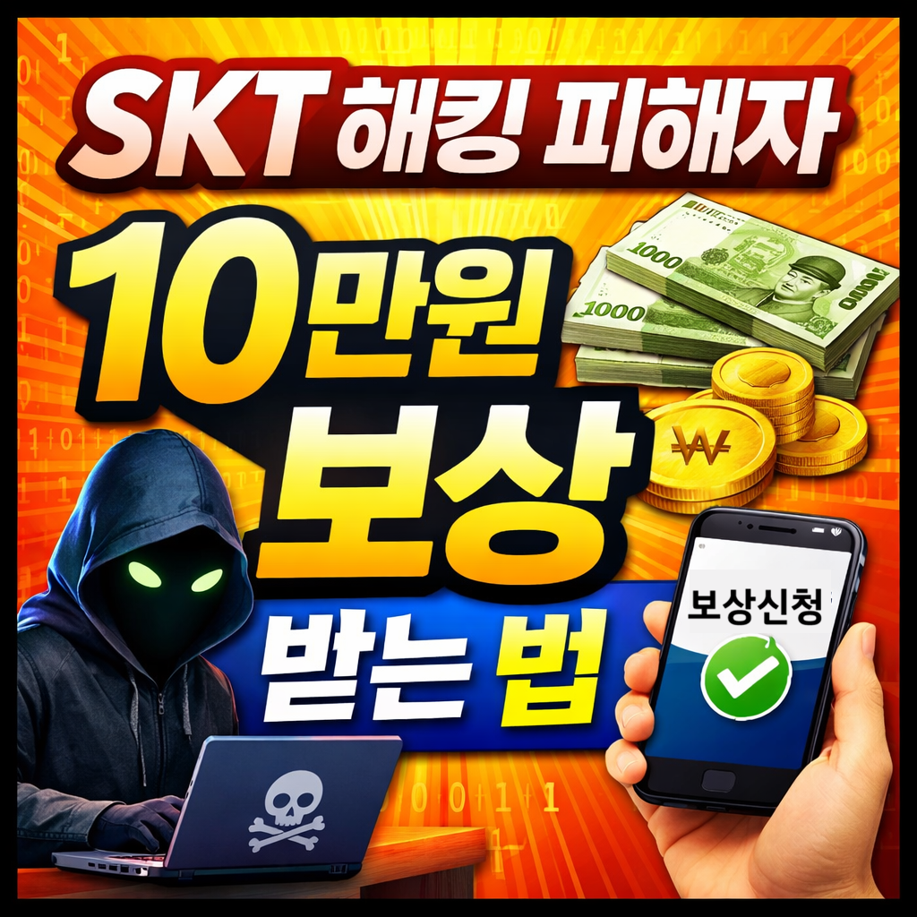SKT 해킹 피해자 보상 10만원 지급 신청 방법 총정리