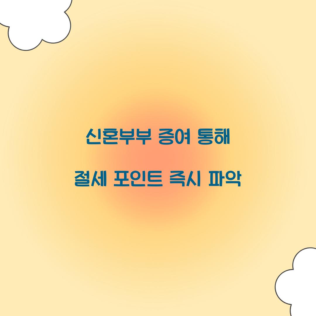 신혼부부 증여