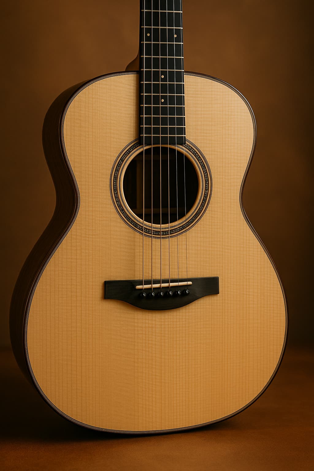 높은 등급의 음향목과 루시어의 기술이 적용된 하이엔드 어쿠스틱 기타