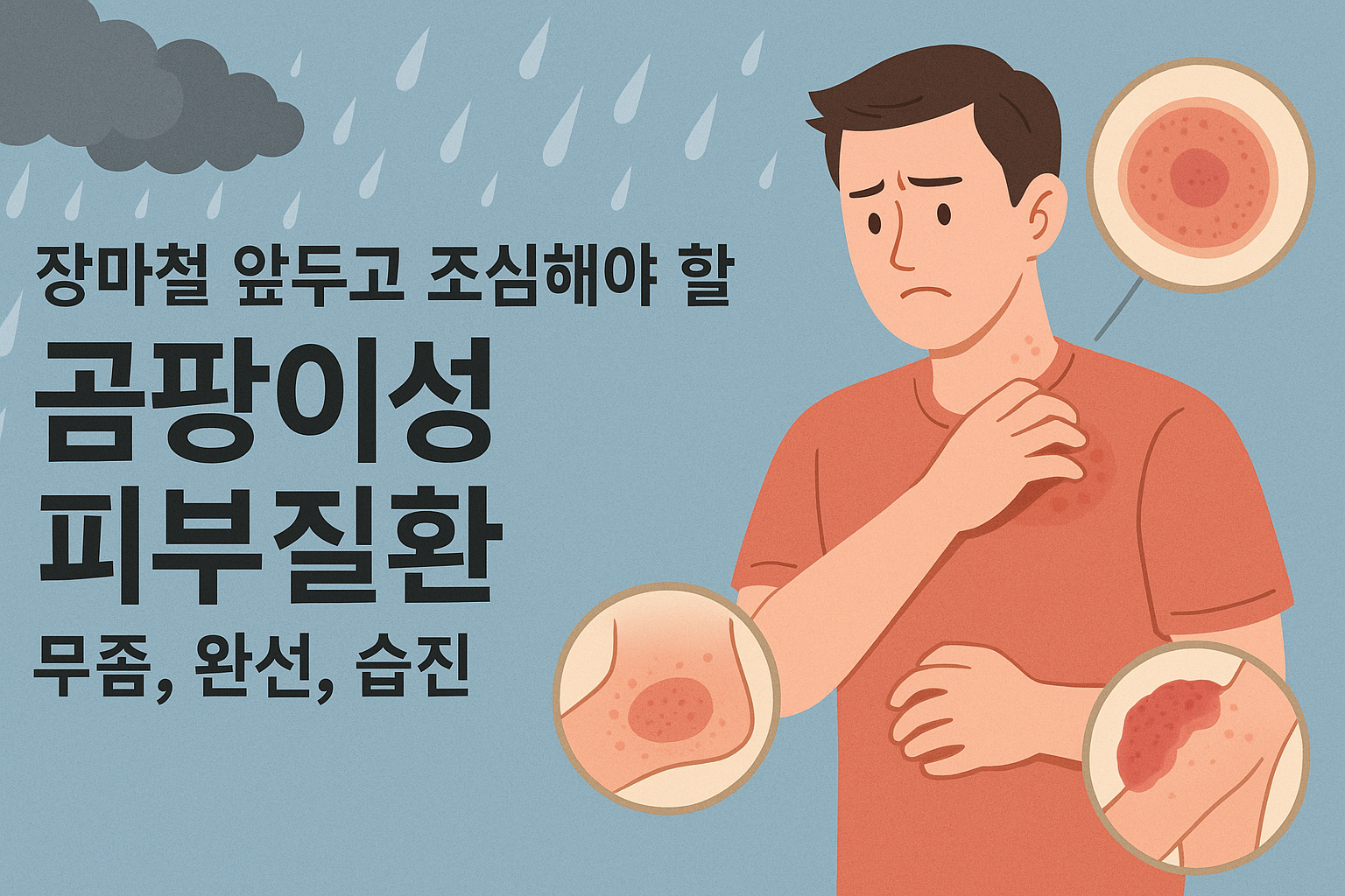 장마철 앞두고 조심해야 할 곰팡이성 피부 질환