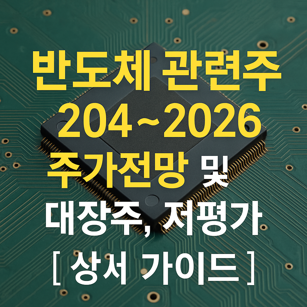 반도체 관련주 주가전망, 대장주, 저평가 핵심 종목