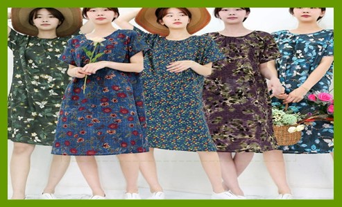 이음 인견 플로럴 원피스