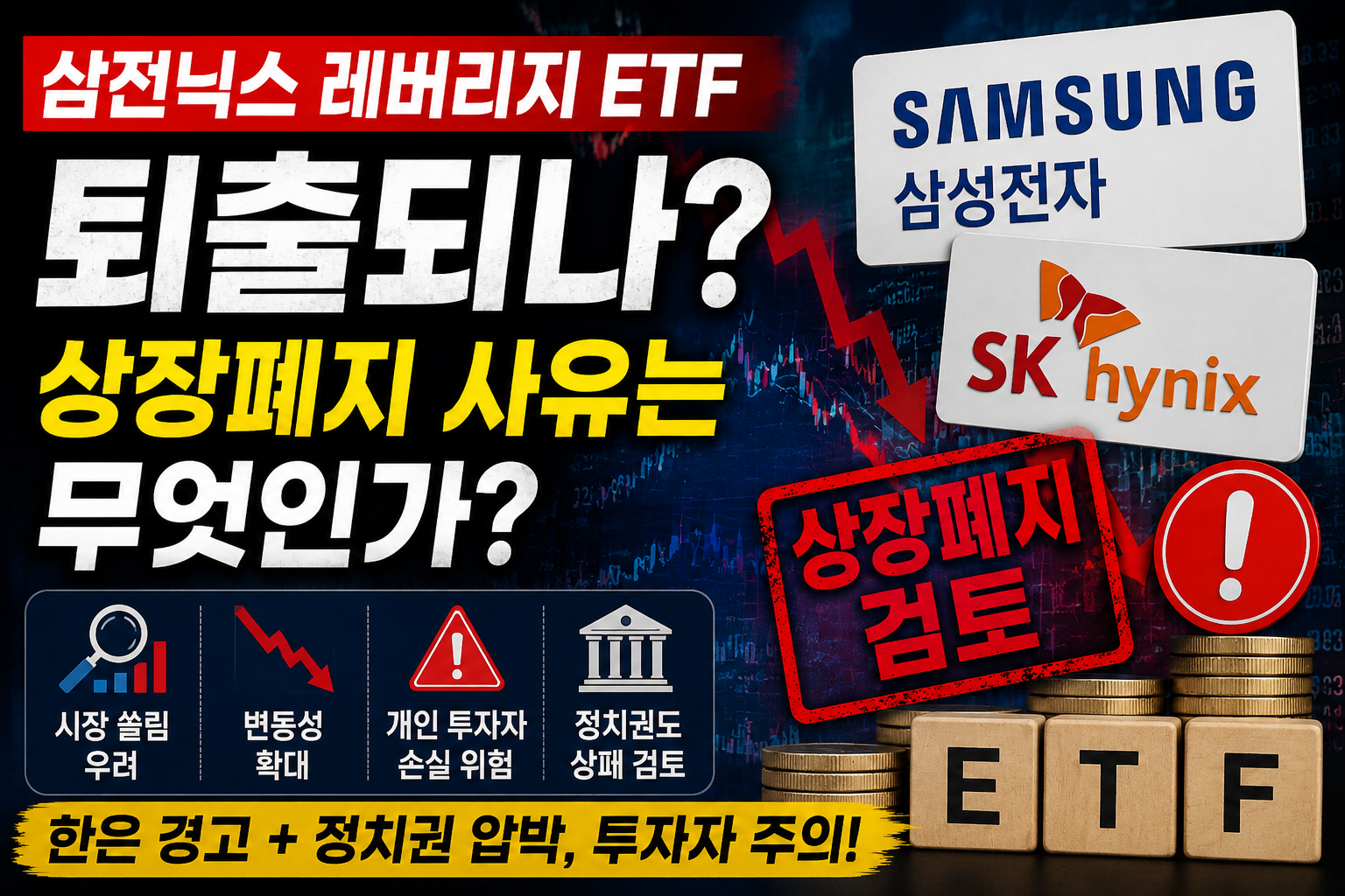 삼전닉스 레버리지 ETF 상장폐지 사유