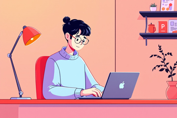 청년월세지원을 노트북으로 신청하고 있는 청년 남성 모습