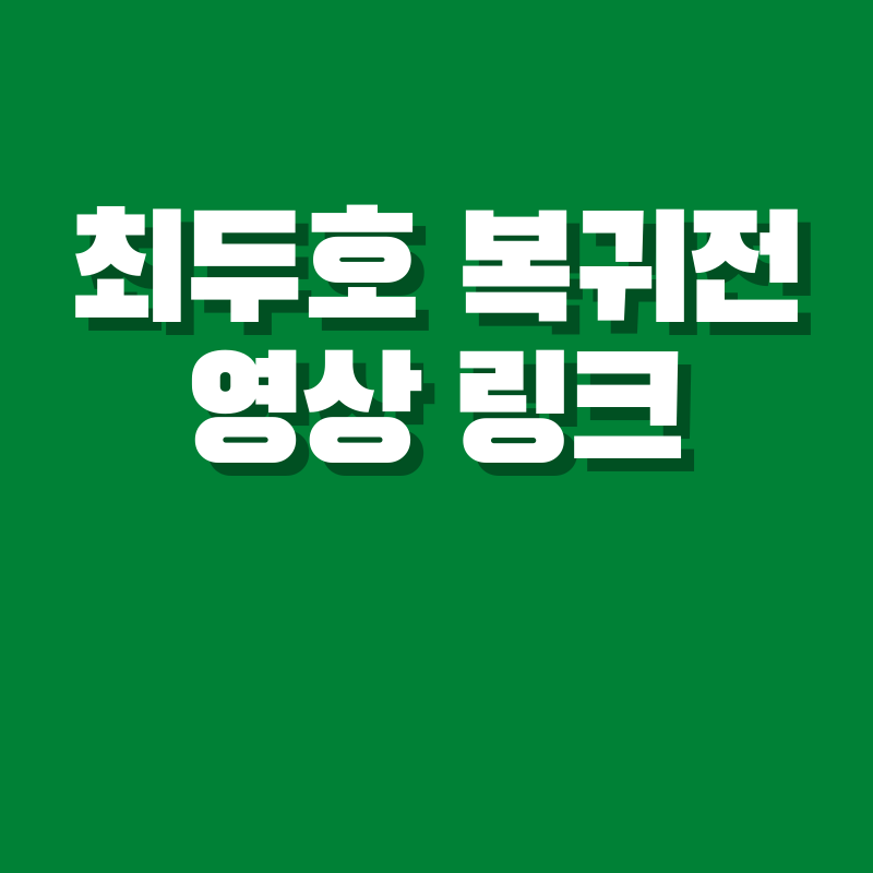 최두호 무승부