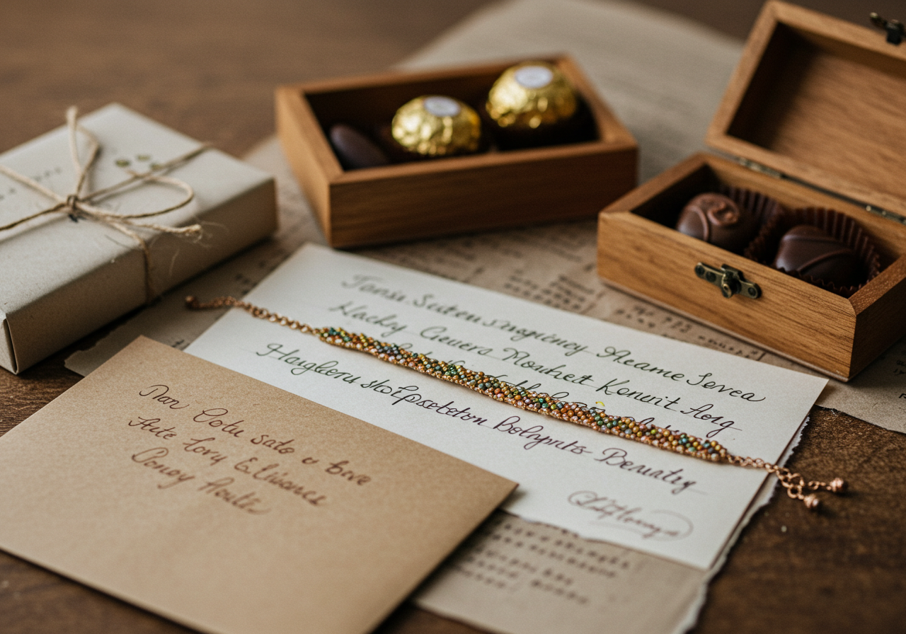 성년의 날 감동 선물 손편지와 수제 아이템 구성 사진