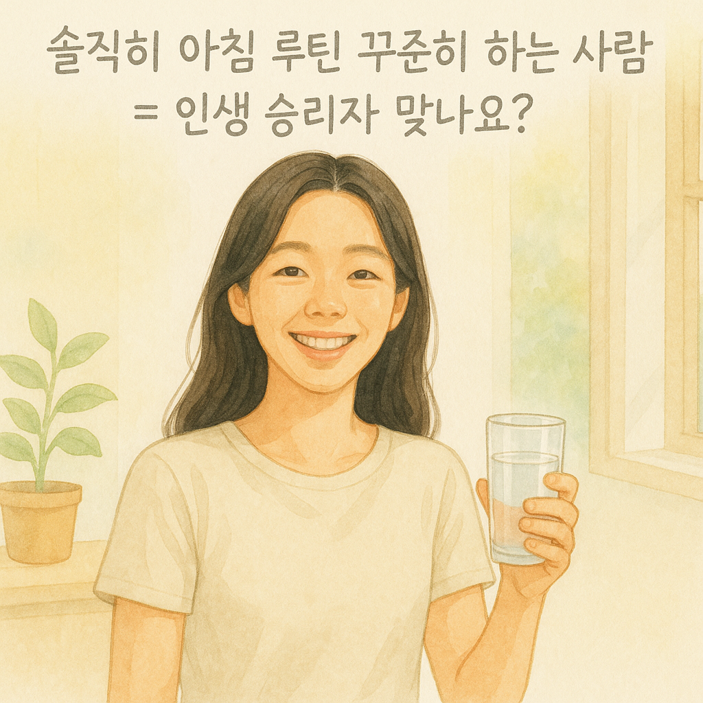 아침 루틴, 인생 승리자?