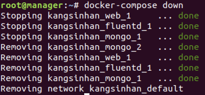 docker compose down