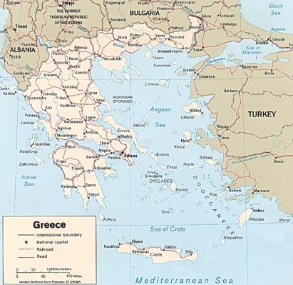 그리스 지도 관련 사진