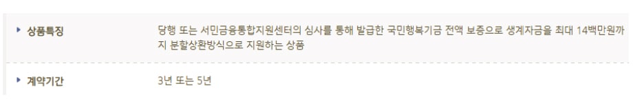 기업은행-햇살론15-특징