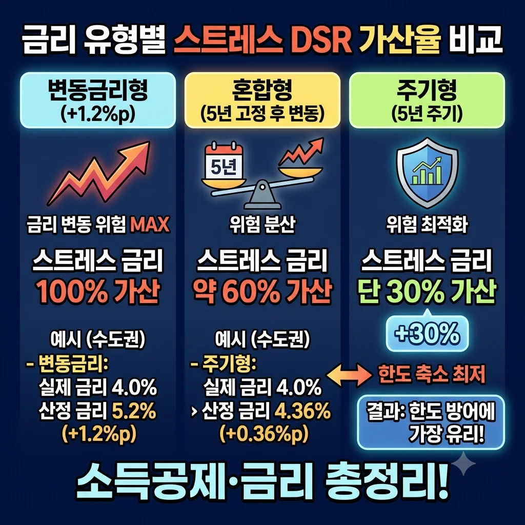주담대 5년 주기형 고정금리 선택을 통한 스트레스 DSR 대출 한도 방어 방법