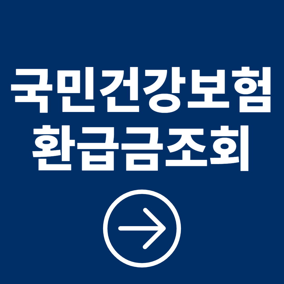 국민건강보험 환급금 조회방법