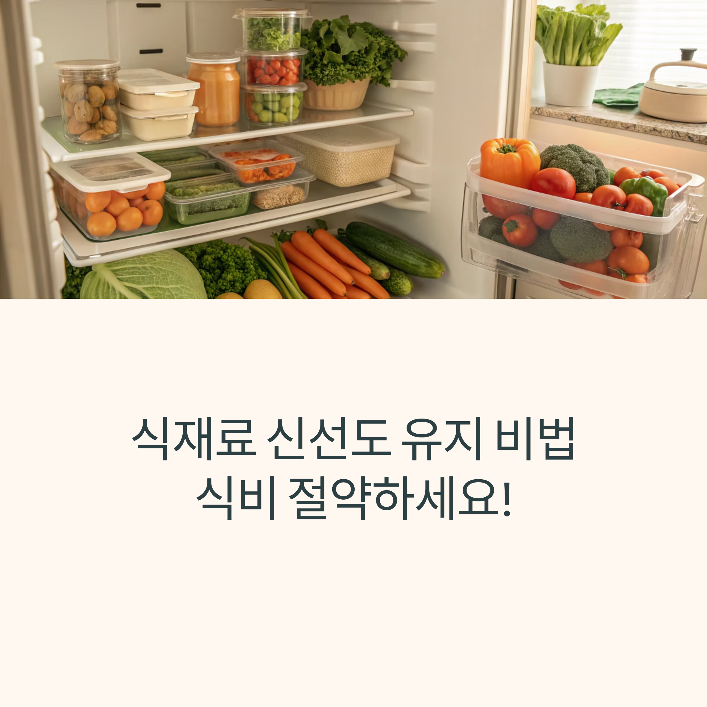 식재료 신선도 유지 비법