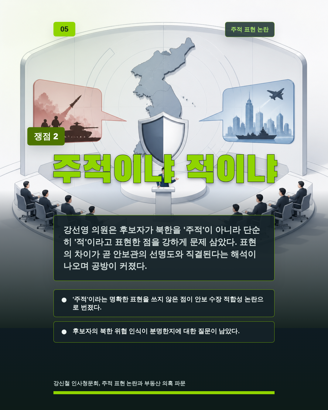 주적이냐 적이냐