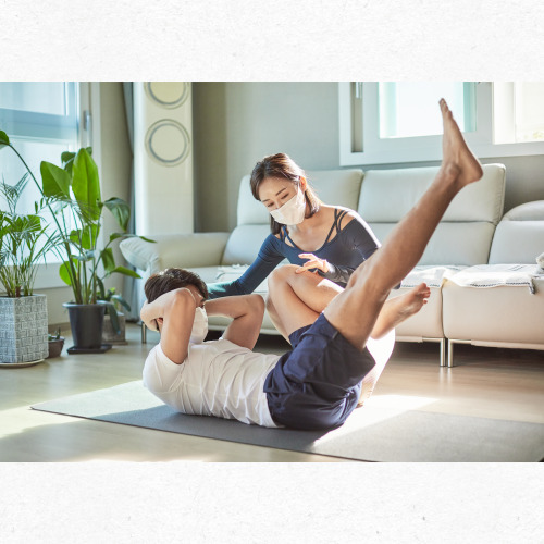 거실을 헬스장으로 변신