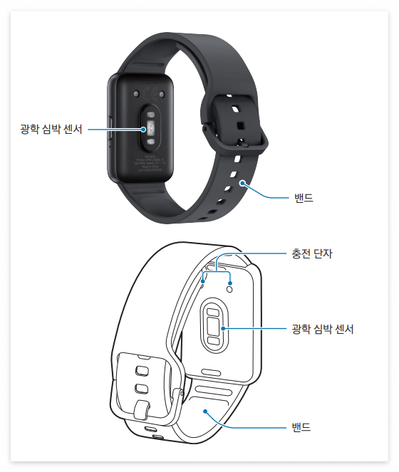 갤럭시핏3-뒷면