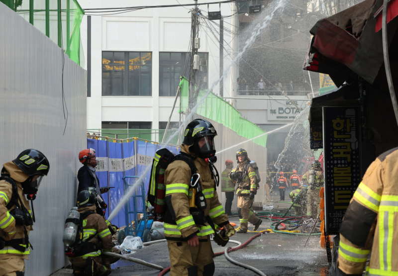 피해자와 주민 대피 상황