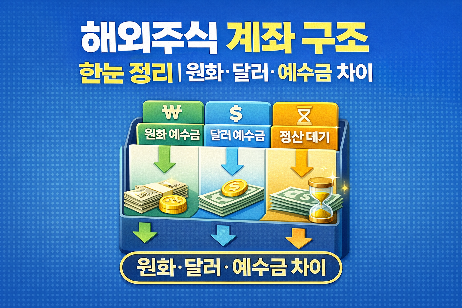 해외주식 계좌 구조 한눈 정리｜원화&middot;달러&middot;예수금 차이