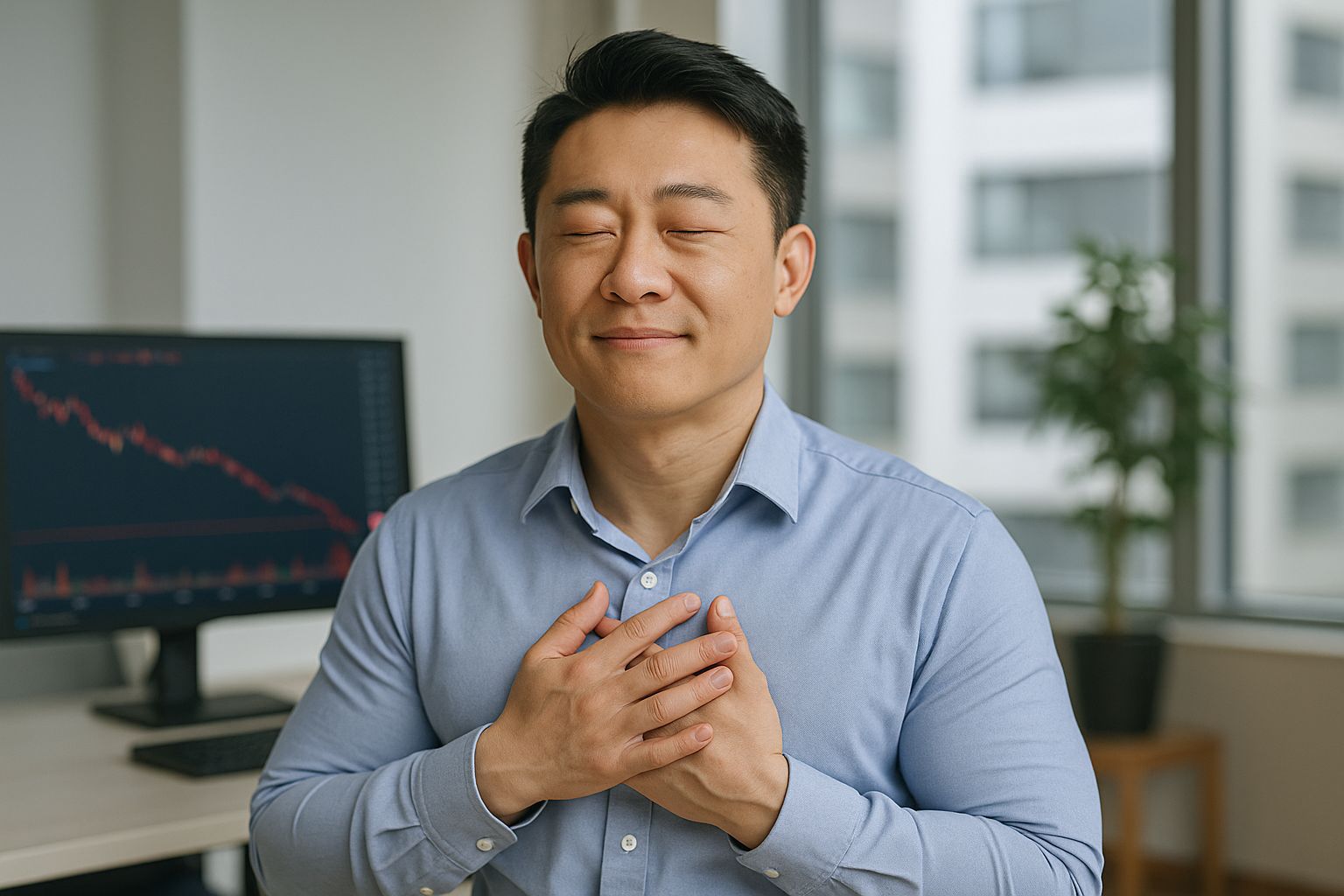 현명한 투자로 하락장에도 안심하는 모습