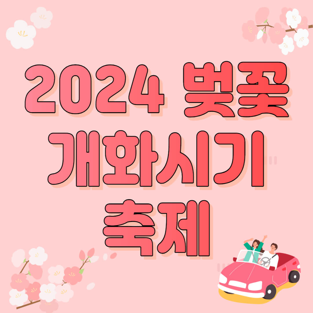 2024 벚꽃 개화시기