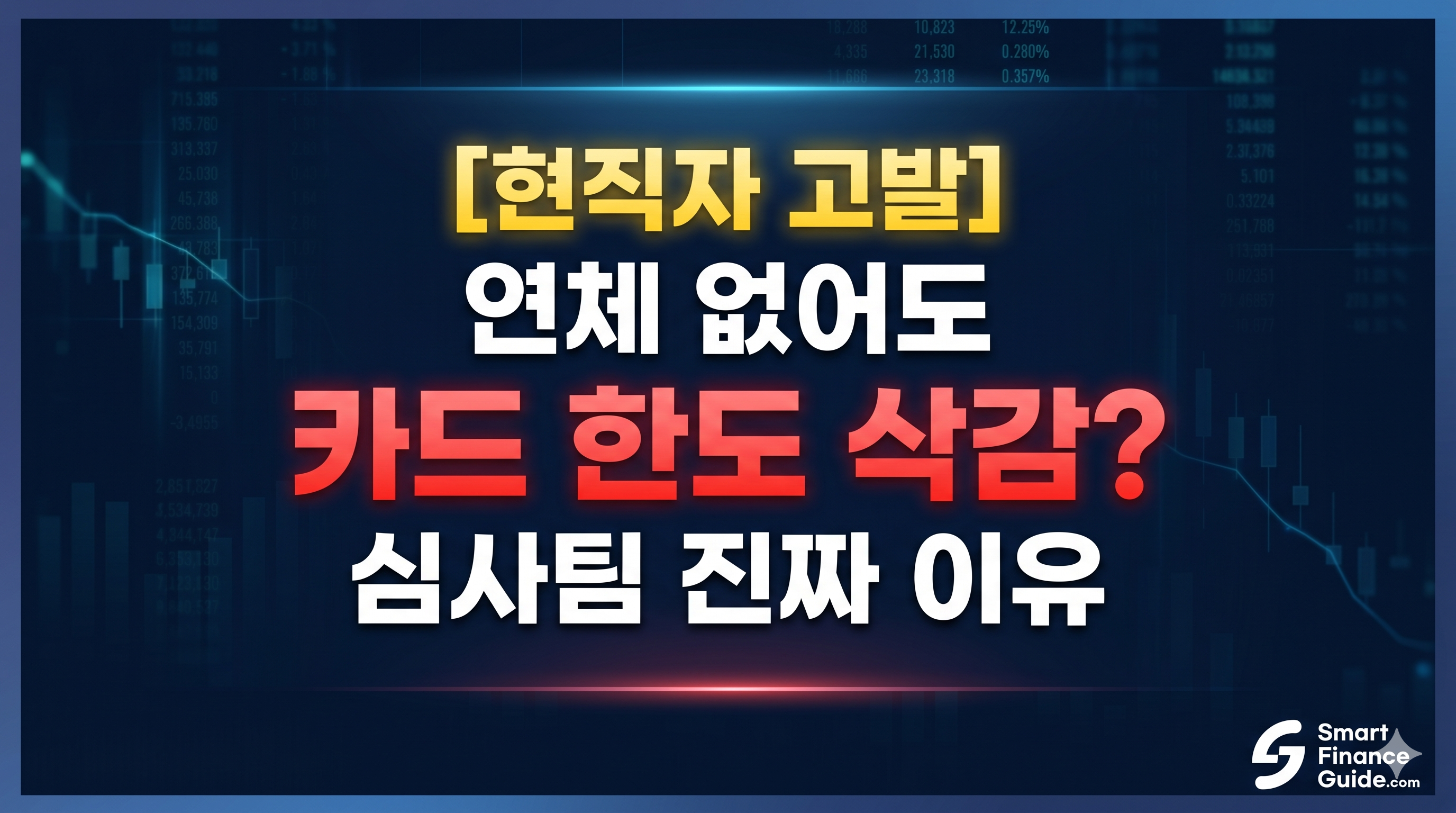 연체 없이 신용카드 한도가 하향되는 3가지 진짜 이유와 카드사 심사팀의 한도 감액 기준을 설명하는 금융 정보 썸네일