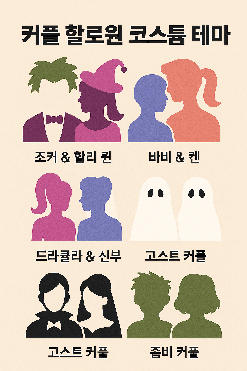 커플 할로윈 코스튬 테마