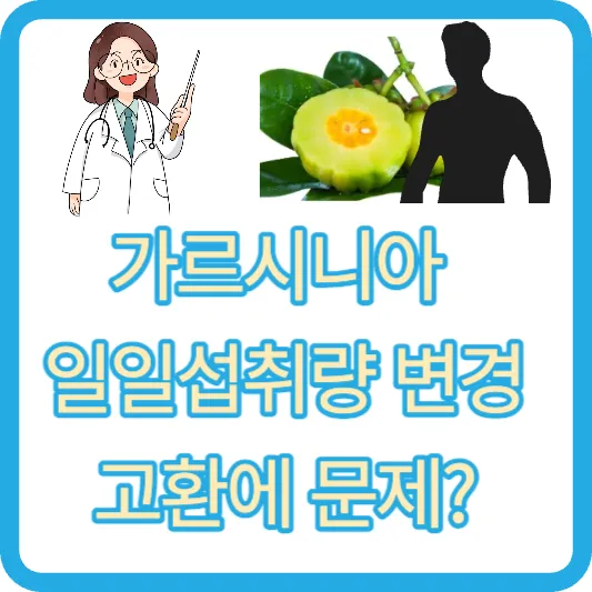 가르시니아 일일섭취량 변경 고환에 문제?