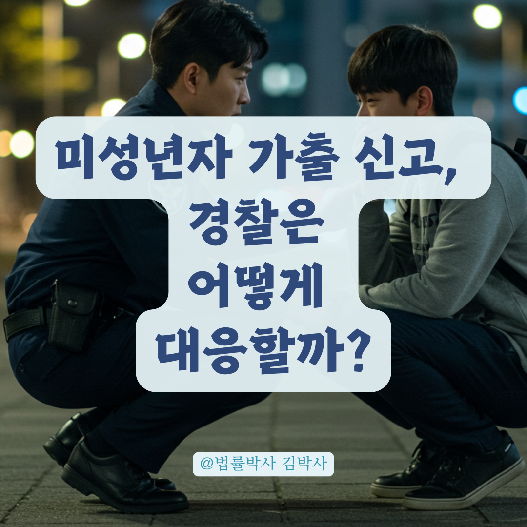 미성년자의 가출, 부모가 원하면 경찰은 이렇게 움직입니다.