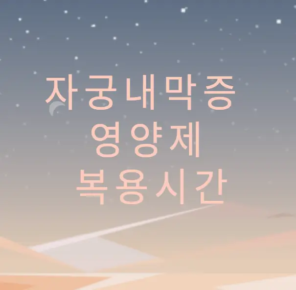 자궁내막증 영양제