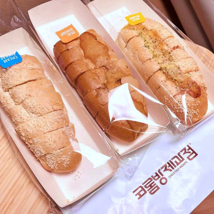 6시내고향 목포 새우바게트 마늘 크림치즈 바게트빵 맛집