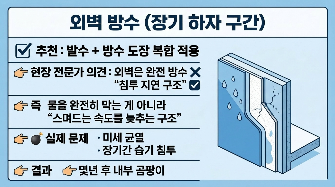 외벽방수의 중요성