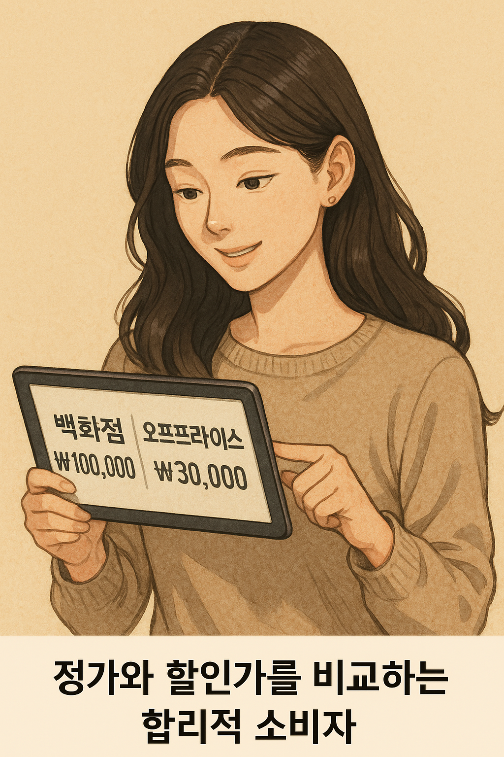 “정가와 할인가를 비교하는 합리적 소비자”