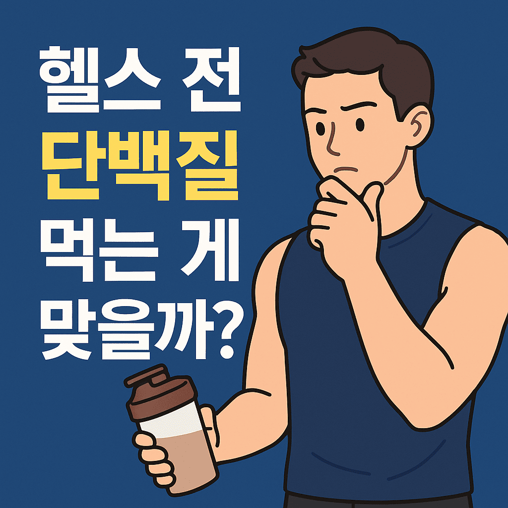 단백질 섭취는 헬스전?후?