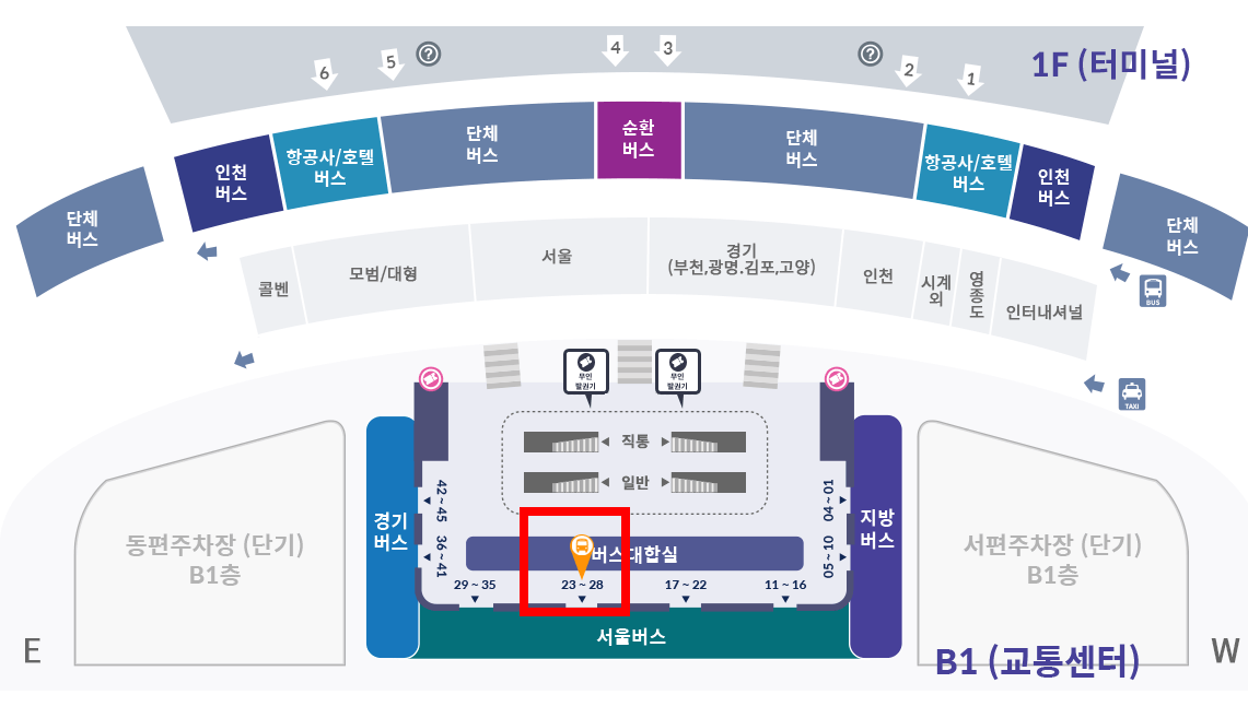 인천공항-제2터미널-공항버스타는곳