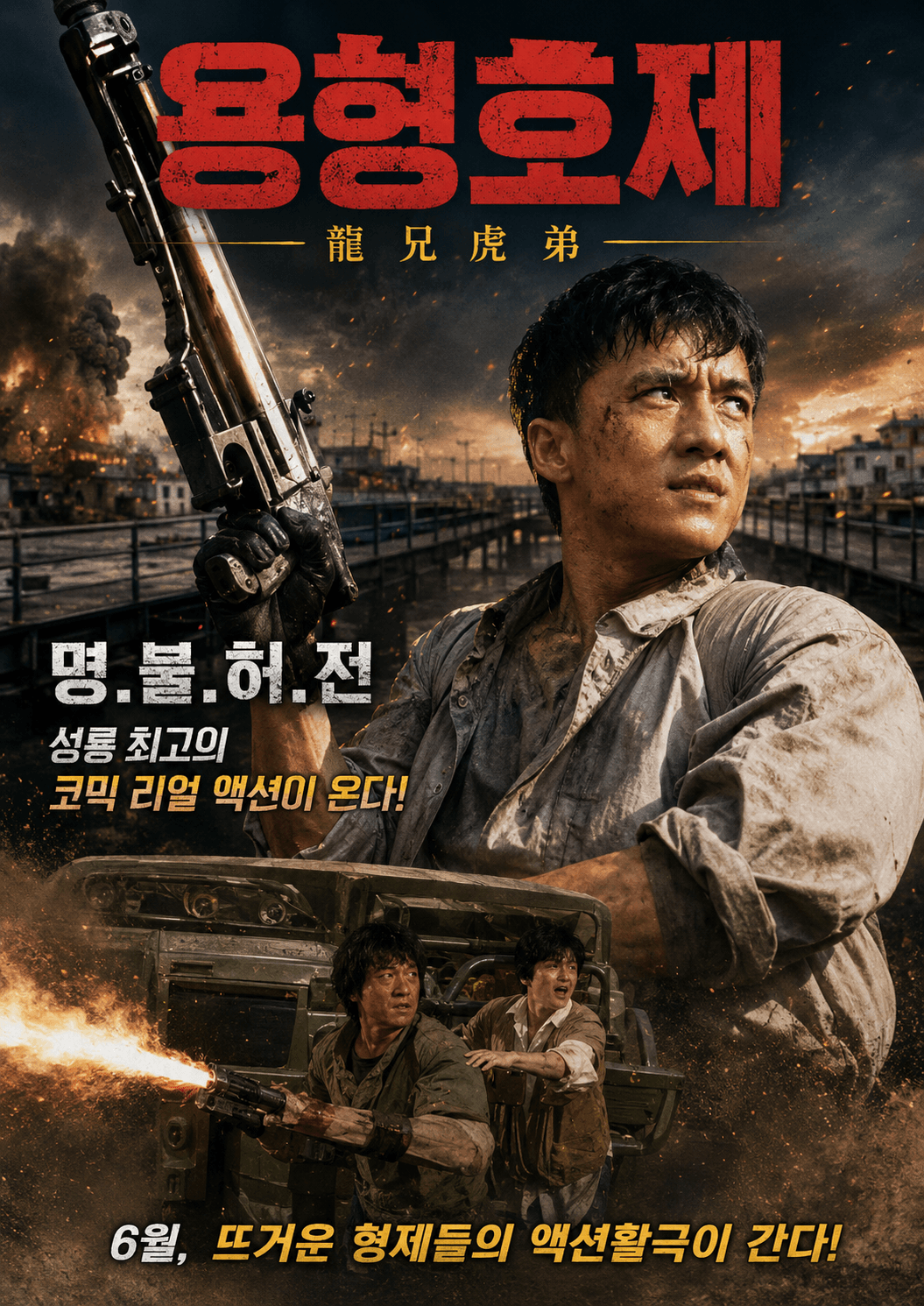 고전 중국 영화 용형호제의 성룡
